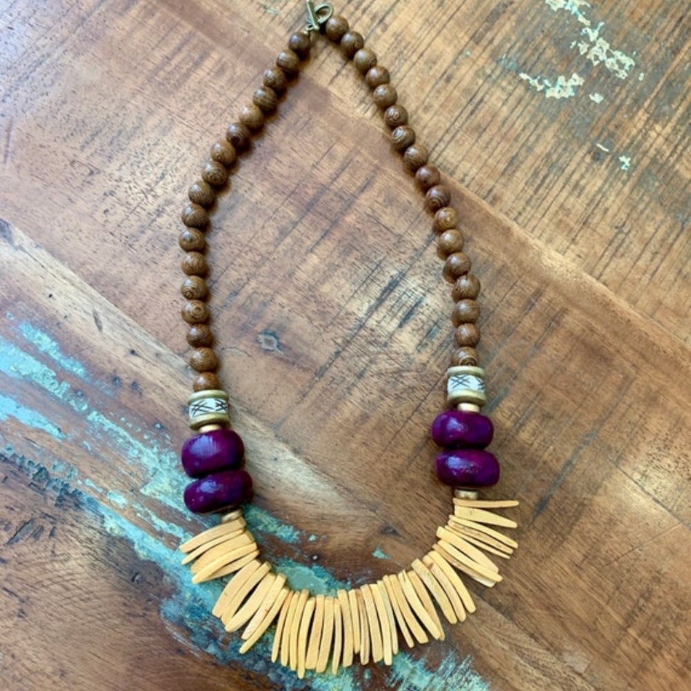 🌾 Artisan Boho Statement Necklace